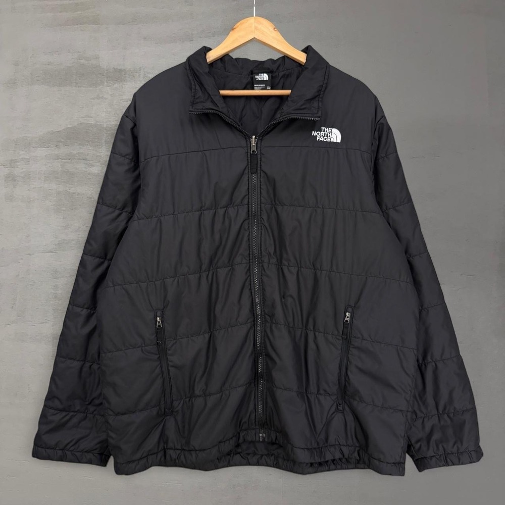 The‎ North Face Puffer Jacket Black Quilted Full Zip Insulated Men's XXL